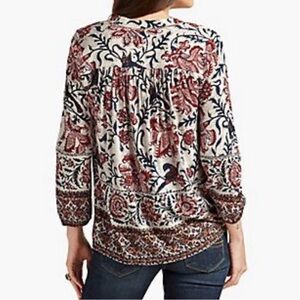 Lucky Brand printed floral boho blouse, Small